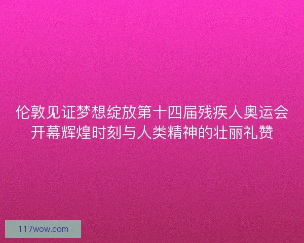伦敦见证梦想绽放第十四届残疾人奥运会开幕辉煌时刻与人类精神的壮丽礼赞