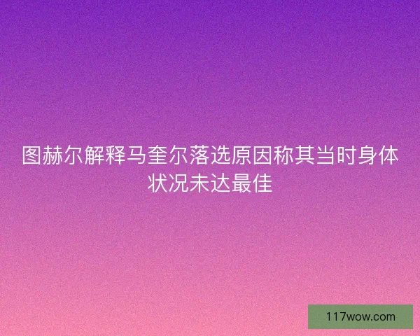 图赫尔解释马奎尔落选原因称其当时身体状况未达最佳