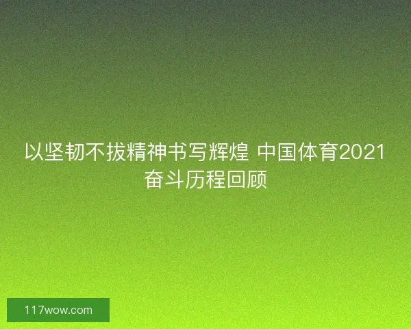以坚韧不拔精神书写辉煌 中国体育2021奋斗历程回顾